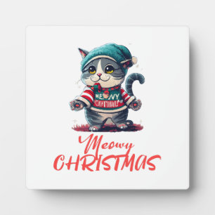 Christmas Cat Plaque
