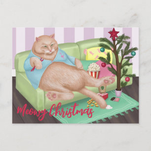 Christmas Cat Postcard