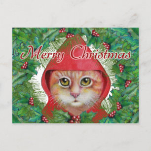 Christmas Cat Postcard
