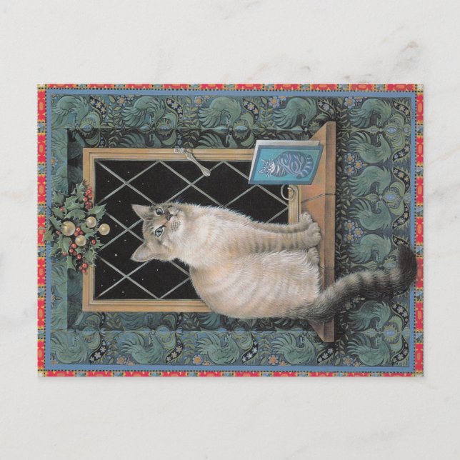 Christmas Cat postcard, Postcard (Front)