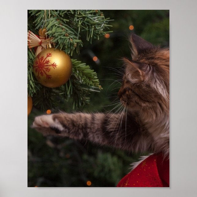 Christmas Cat Poster (Front)