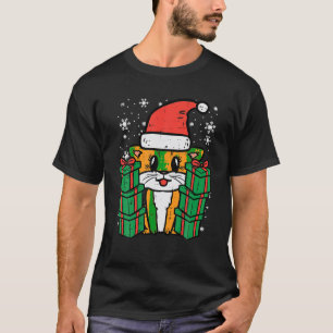 Christmas Cat Santa Cute Xmas Women Girls Kids Tod T-Shirt