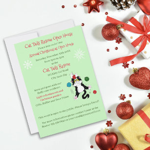 Christmas Cat Shelter Rescue Open House Invitation
