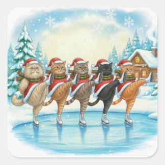 Christmas Cat Skaters, Stickers
