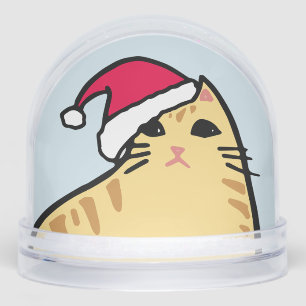CHRISTMAS CAT SNOW  SNOWGLOBE