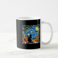 Christmas Cat Starry Night Van Gogh Santa Winter G