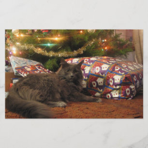 Christmas Cat Stationery
