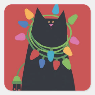 Christmas Cat Stickers