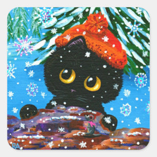 Christmas Cat Stickers Creationarts