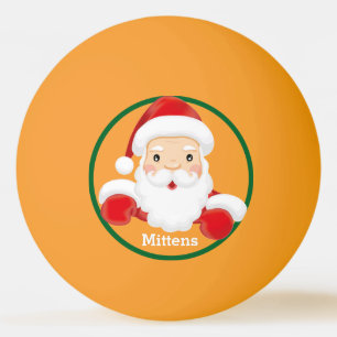 Christmas Cat Stocking Stuffer Name Santa Claus Pi Ping Pong Ball