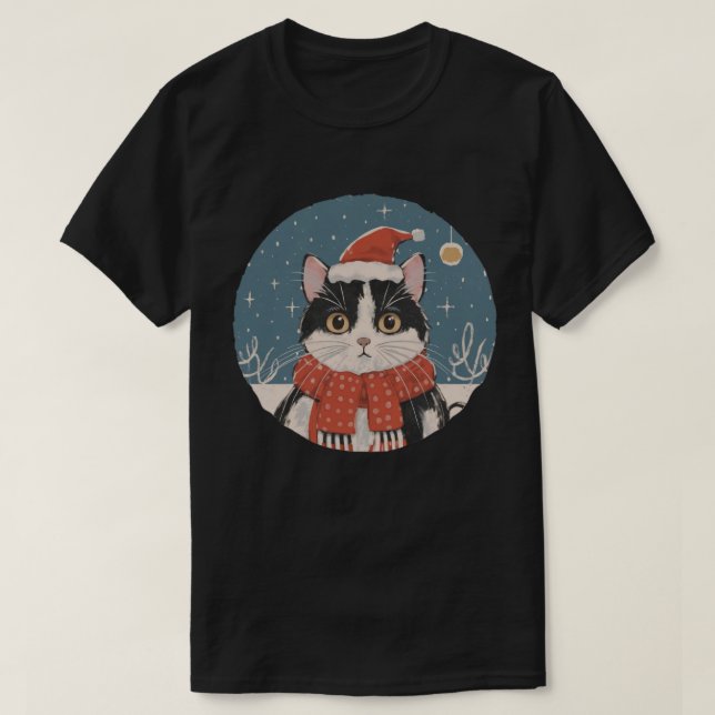 christmas cat T-Shirt (Design Front)