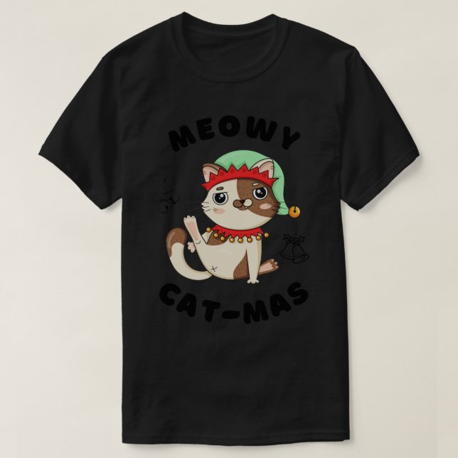 Christmas Cat T-Shirt (Design Front)