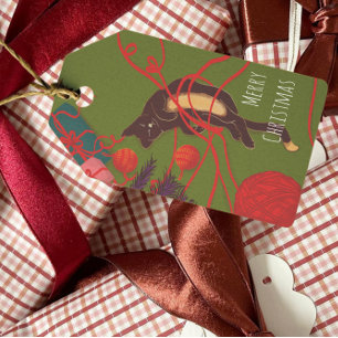 Christmas Cat Tangle – Festive Kitty Playtime Gift Tags