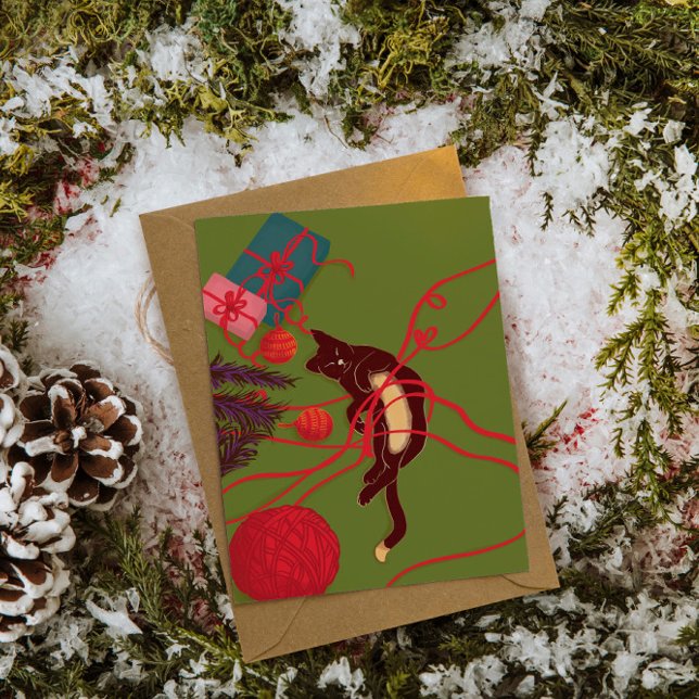 Christmas Cat Tangle – Festive Kitty Playtime Invitation (Creator Uploaded)