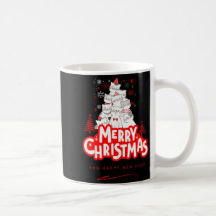 Christmas Cat Tee – Festive Kitty Holiday Art  Coffee Mug