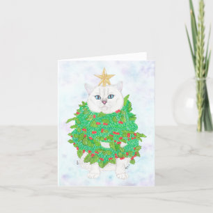CHRISTMAS CAT THANK YOU CARD