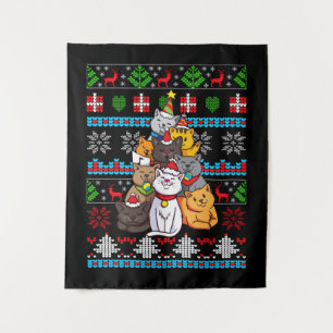 Christmas Cat Tree Gift Tapestry