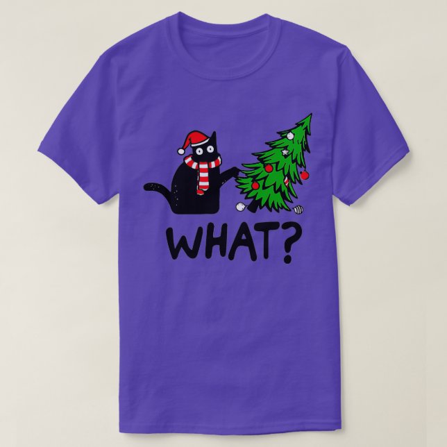 Christmas Cat What  T-Shirt (Design Front)