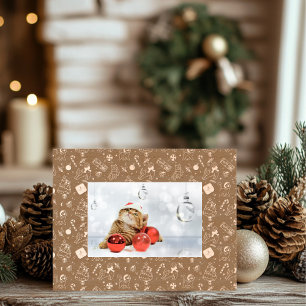 Christmas Cat Wooden  Etched Frames