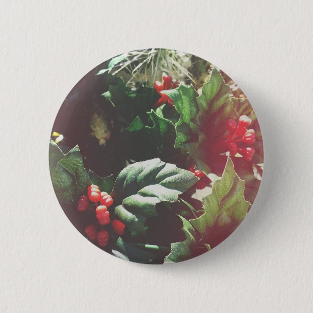 Christmas Catctus 6 Cm Round Badge (Front)