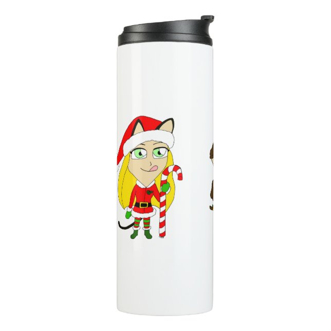 Christmas Catgirls  Thermal Tumbler (Rotated Left)