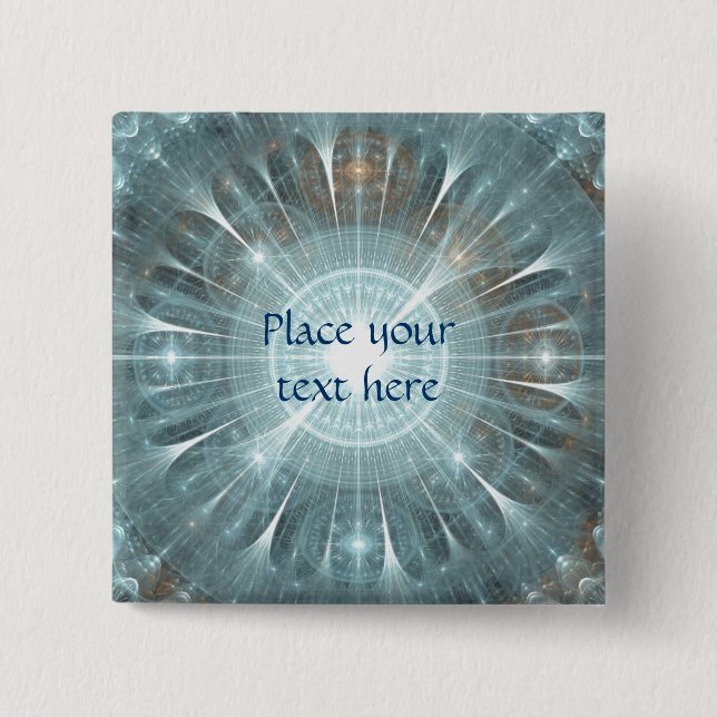 Christmas Cathedral Window 15 Cm Square Badge (Front)