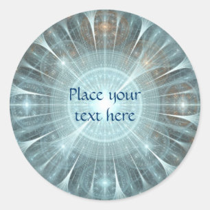 Christmas Cathedral Window Classic Round Sticker