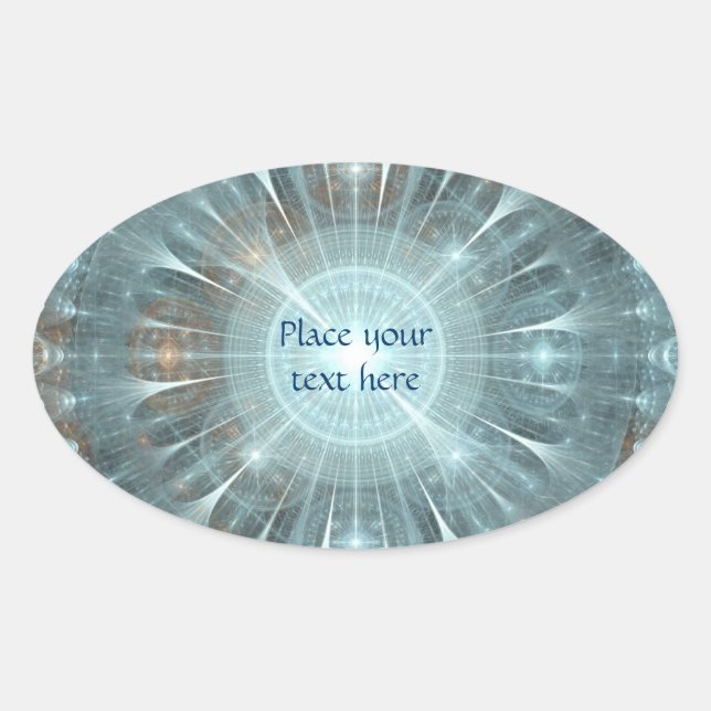 Christmas Cathedral Window Oval Sticker (Front)