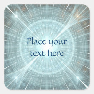 Christmas Cathedral Window Square Sticker