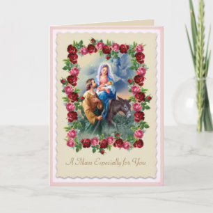 Christmas Catholic Mass Offering Card
