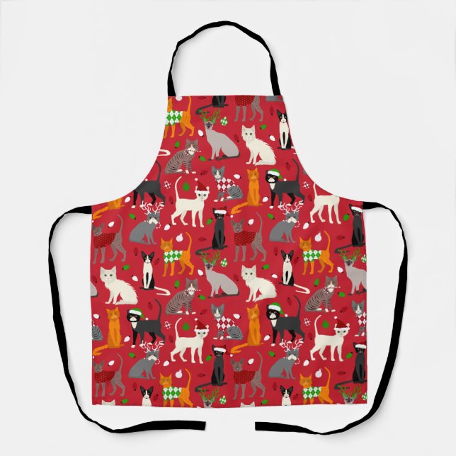 Christmas Cats Apron (Front)
