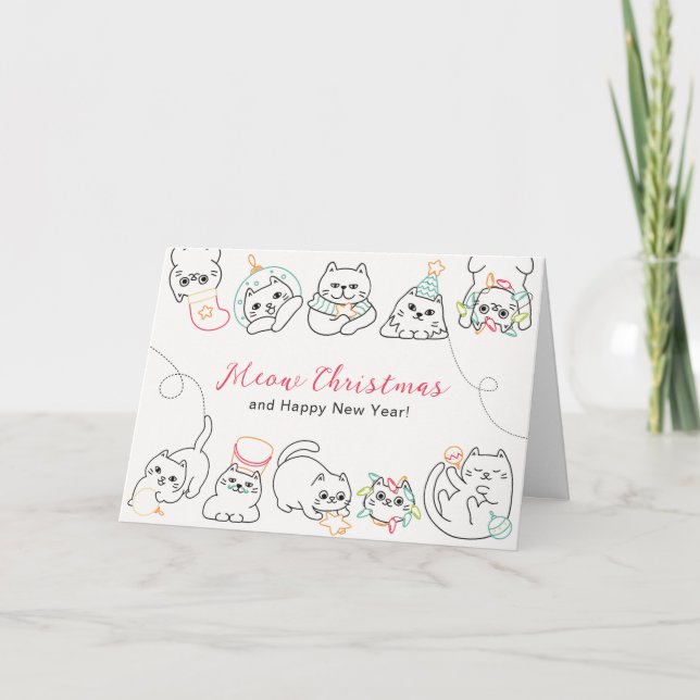 Christmas Cats   Card (Front)