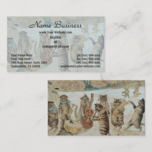 Christmas Cats:Carol Singing by Louis William Wain Business Card