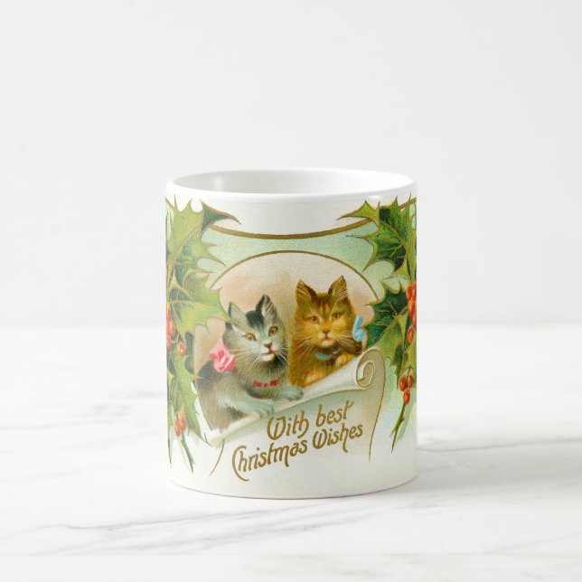 Christmas cats coffee mug (Center)