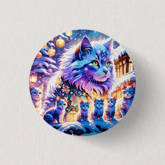 Christmas Cats Display 3 Cm Round Badge