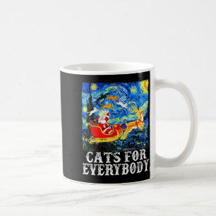 Christmas Cats For Everybody Funny Santa Starry Ni Coffee Mug