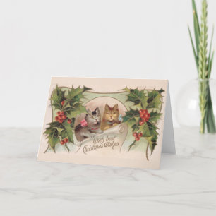 Christmas cats holiday card