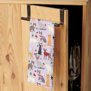 Christmas Cats Kitchen Towel