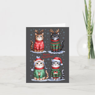 Christmas Cats _ Merry Christmas Cats Graphic  Card