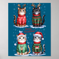 Christmas Cats _ Merry Christmas Cats Graphic 