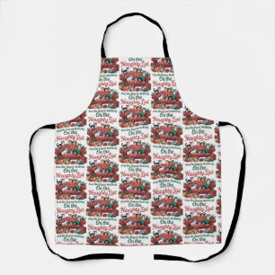 Christmas Cats On The Naughty List 90s Retro Cat Apron