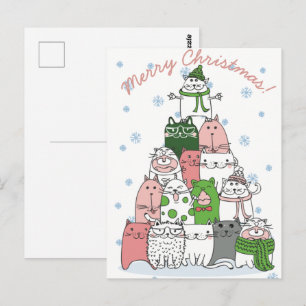 Christmas Cats Postcard