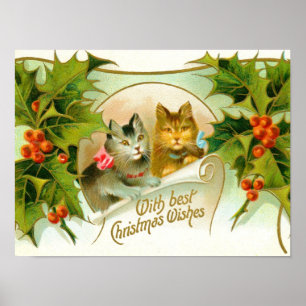Christmas cats poster