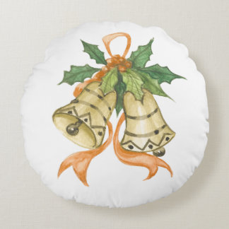 Christmas Cats Round Cushion