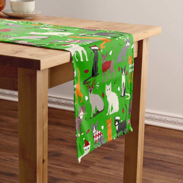 Christmas Cats Short Table Runner (In Situ)