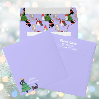 Christmas Cats Square Envelope