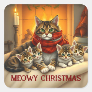 Christmas Cats Sticker