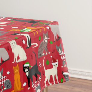 Christmas Cats Tablecloth