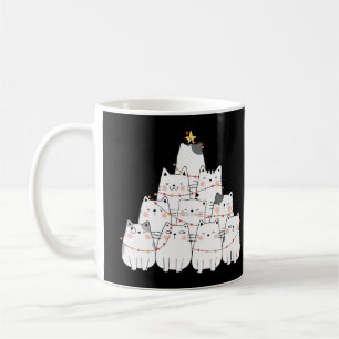 Christmas Cats Tree with Lights Coffee Mug