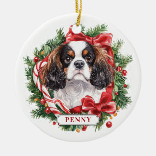 Christmas Cavalier King Charles Dog Ornament